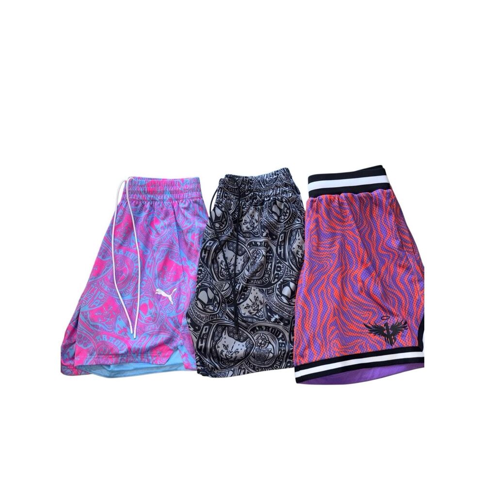 Puma athletic basketball pull on shorts bundle size M